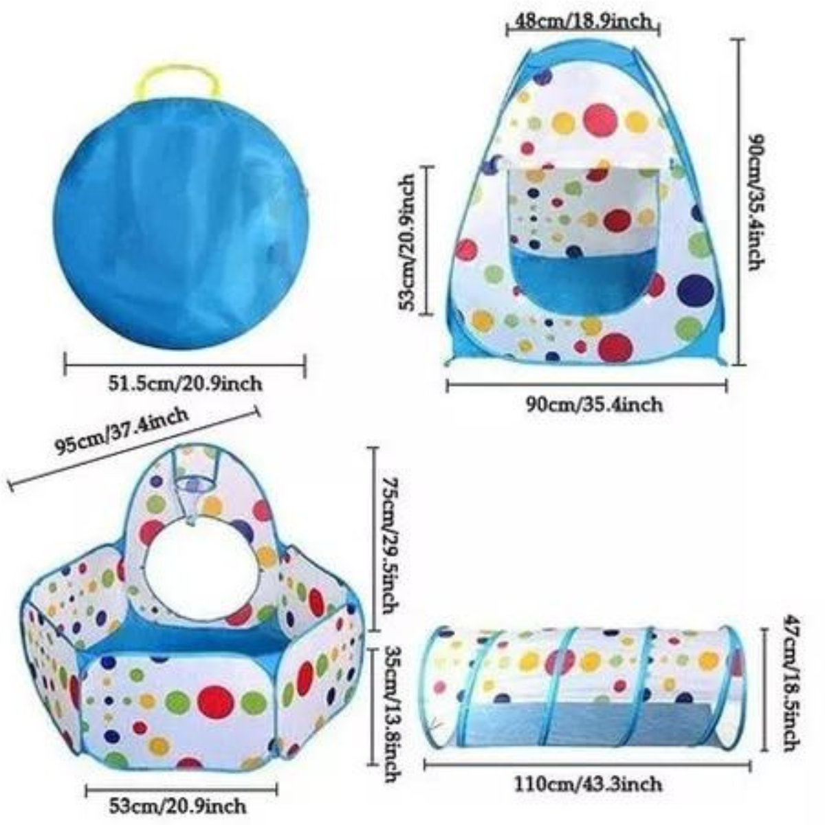 Parque Infantil Con Túnel de Aventuras – Un Mundo de Diversión y Exploración Sin Límites 🏕️🌈