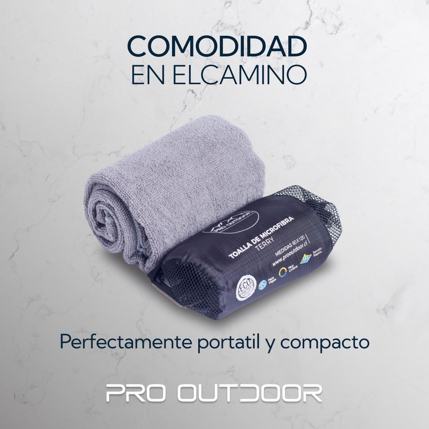 🛁 Pack 2 Toallas Microfibra Terry Gris – Suavidad y Absorción al Máximo