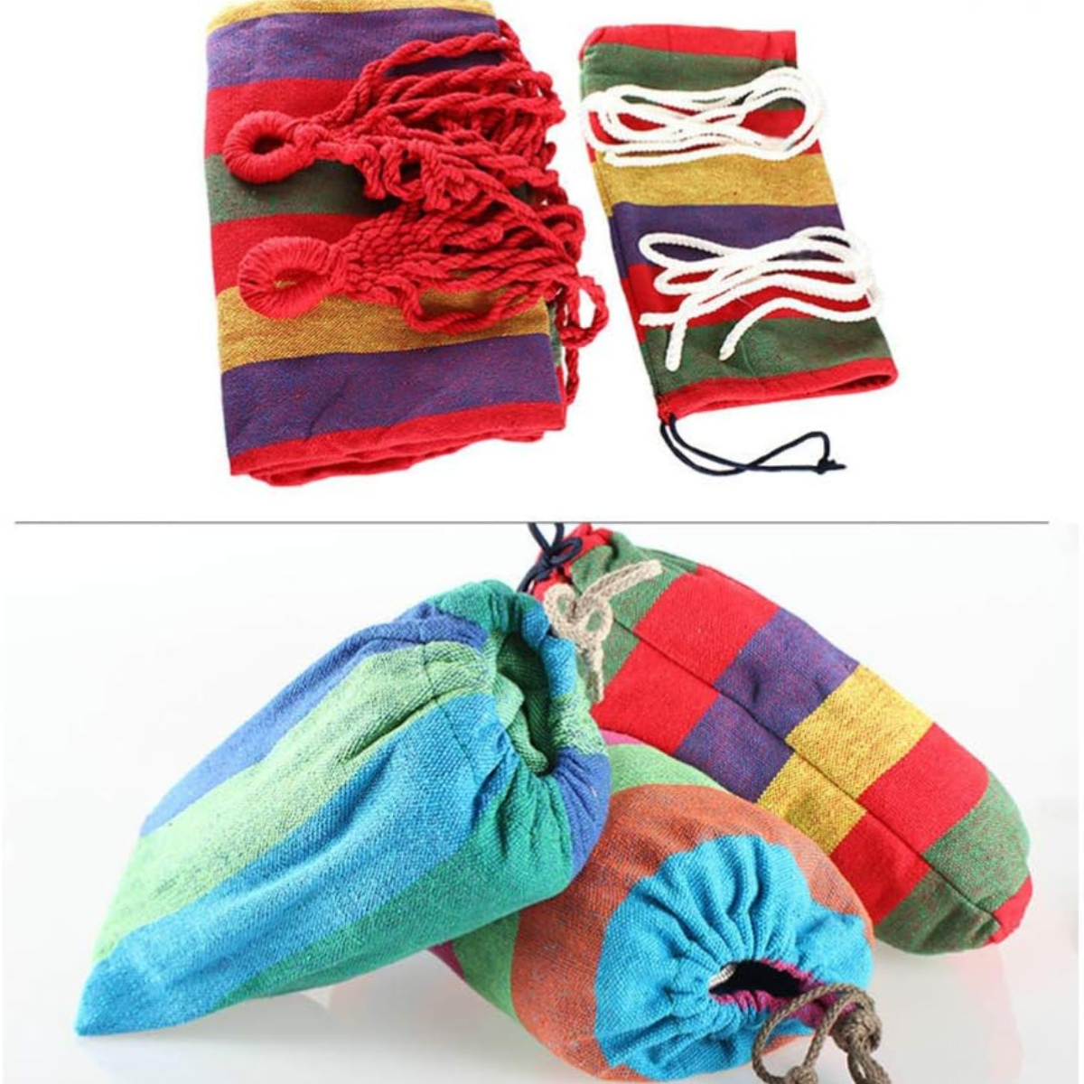 🌈 Hamaca de Algodón 2 Plazas – ¡Relájate, Desconecta y Disfruta al Máximo! 🏖️