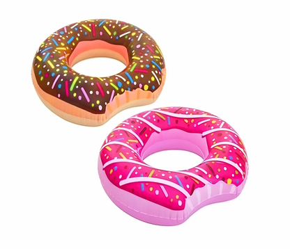 🍩 Flotador Donut Grande 120 cm Café – Diversión Dulce y Refrescante en el Agua