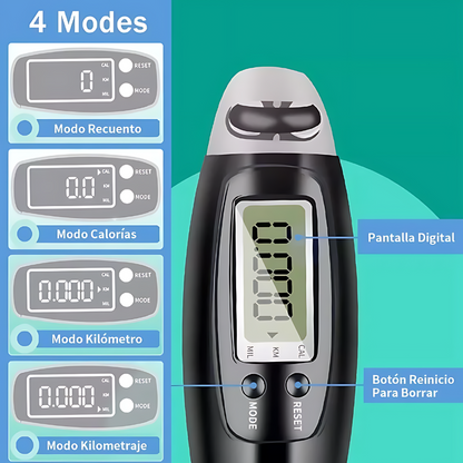 🏋️‍♀️ Cuerda para Saltar con Contador – Quema Calorías y Mejora tu Rendimiento