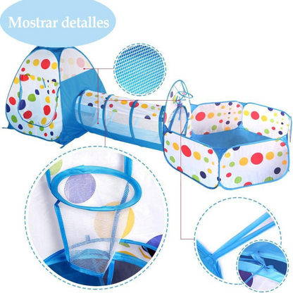 Parque Infantil Con Túnel de Aventuras – Un Mundo de Diversión y Exploración Sin Límites 🏕️🌈