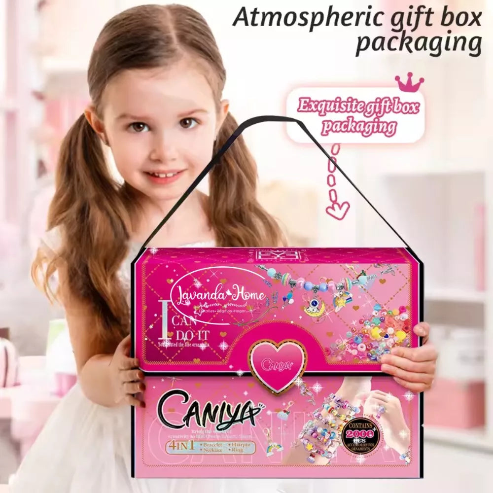 💎 Set 2000pcs Pulseras y Joyas Infantiles – ¡Crea, Diseña y Brilla! 🌈