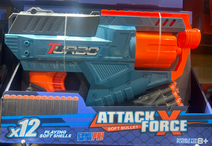🔥 Pistola de Juguete Attack Force X12 – ¡Diversión a Toda Potencia! 🚀