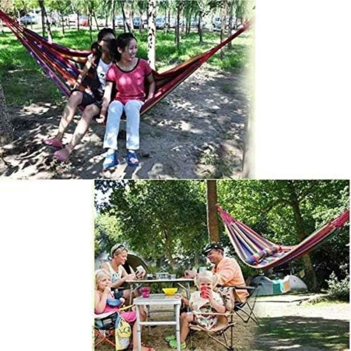 🌈 Hamaca de Algodón 2 Plazas – ¡Relájate, Desconecta y Disfruta al Máximo! 🏖️