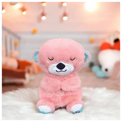 🌙 Nutria de Peluche Calmante Rosa – El Abrazo que Tranquiliza a tu Bebé 💞