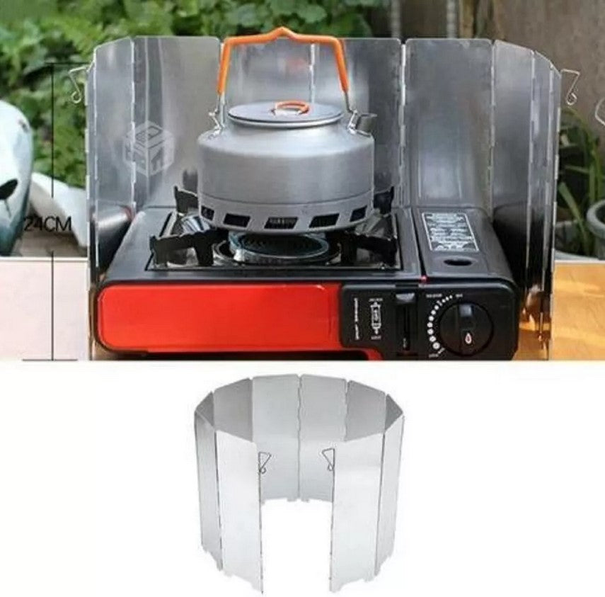 🔥 Protector de Viento para Cocinilla de Camping – Ligero, Plegable y Resistente 🌄