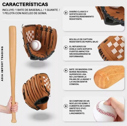 🏏 Kit de Béisbol Infantil 3 Piezas – Diversión y Deporte al Aire Libre