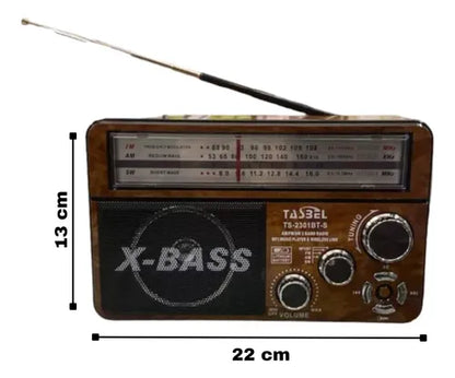 Radio Portátil Carga Solar Waxiba – Energía, Música y Luz en Cualquier Lugar 📻☀️