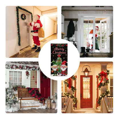 Cubierta De Puerta De Navidad Decoración – Transforma tu Entrada en un Portal Mágico Navideño 🎅✨