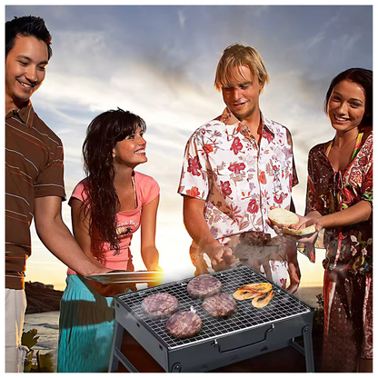 Parrilla Portátil de Acero para Carbón – Asados Perfectos en Cualquier Lugar, Sin Límites 🔥🍖