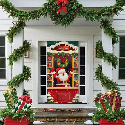 Cubierta De Puerta De Navidad Decoración – Transforma tu Entrada en un Portal Mágico Navideño 🎅✨