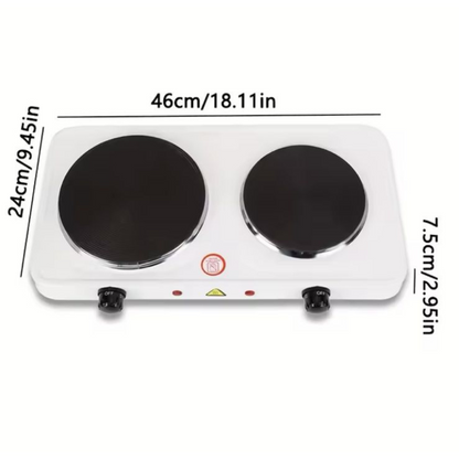 Cocina Eléctrica de Dos Platos Lisas – Potencia y Comodidad para tu Cocina Diaria ⚡🍳