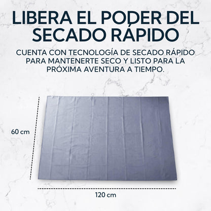 🛁 Pack 2 Toallas Microfibra Terry Gris – Suavidad y Absorción al Máximo