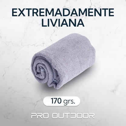 🛁 Pack 2 Toallas Microfibra Terry Gris – Suavidad y Absorción al Máximo