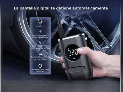 Inflador Portátil Inalámbrico Recargable – Inflado Rápido, Inteligente y Sin Complicaciones 🚗💨