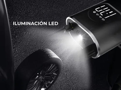 Inflador Portátil Inalámbrico Recargable – Inflado Rápido, Inteligente y Sin Complicaciones 🚗💨